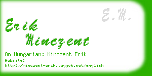 erik minczent business card